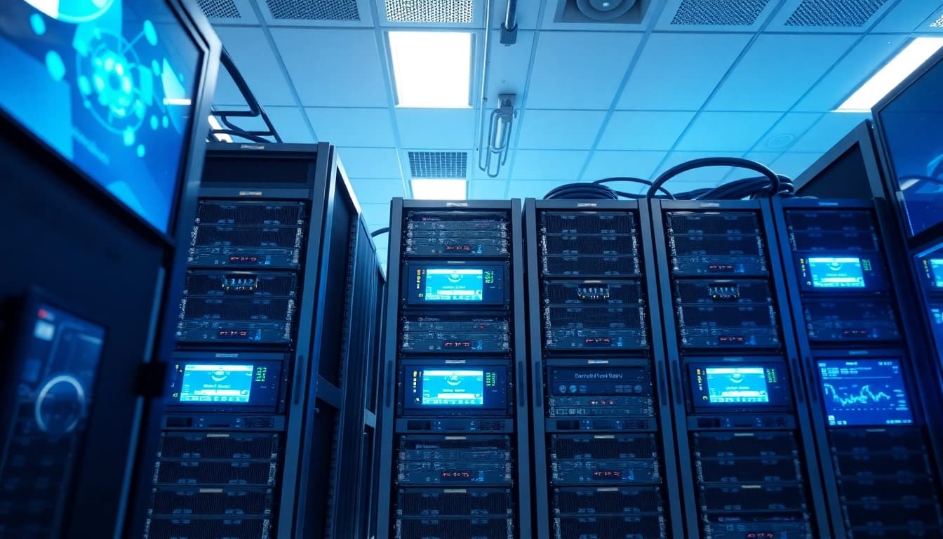 Experience reliable adult web hosting technology in a professional server room environment.