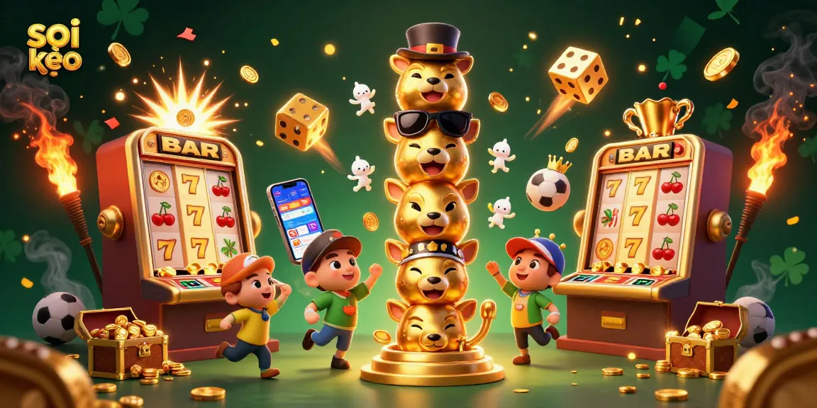 Experience thrilling soi kèo sports betting with dynamic characters and jackpot explosions in an ultra-detailed 3D scene.