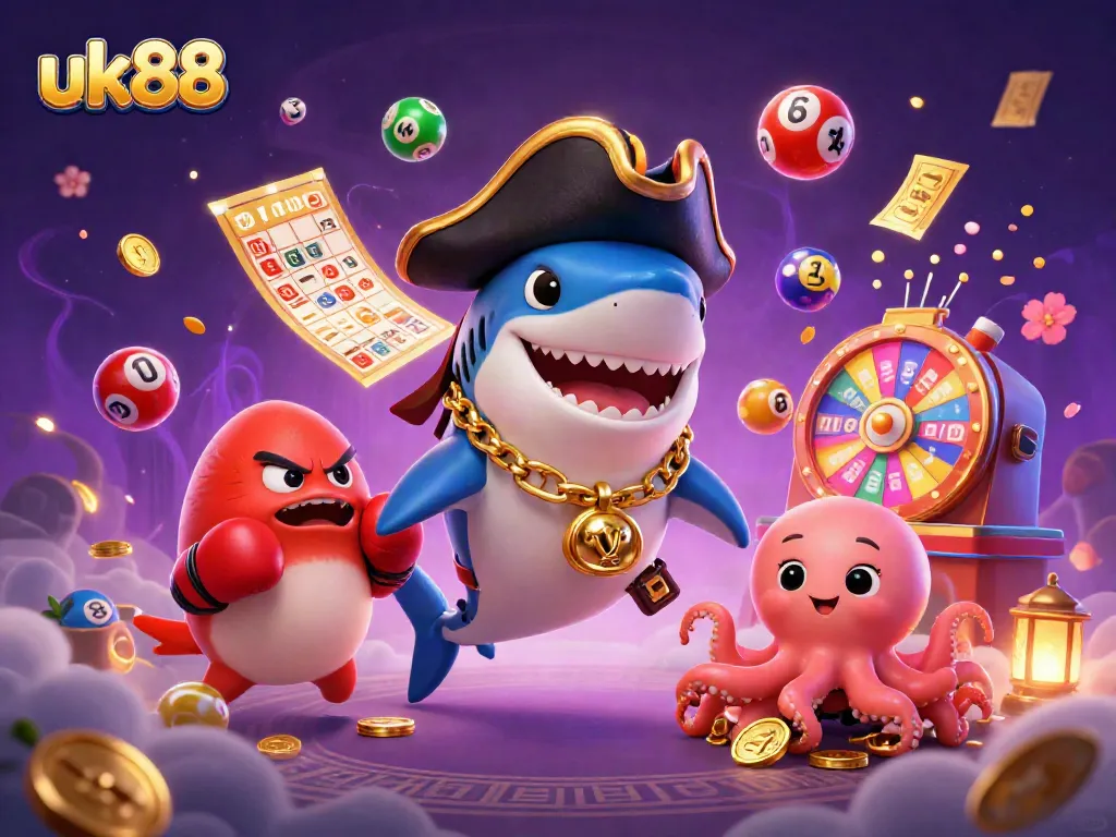 Experience the excitement of uk88 with captivating 3D characters in a vibrant gaming atmosphere.