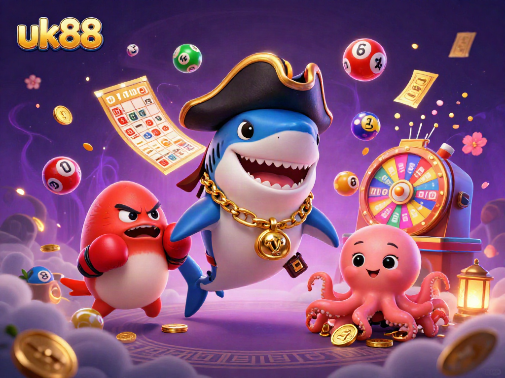 Experience the excitement of uk88 with captivating 3D characters in a vibrant gaming atmosphere.