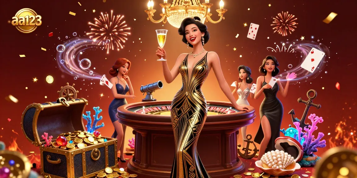 Experimente a emoção do cassino aa123 com uma mulher asiática glamourosa desfrutando de um jogo na mesa de roleta, cercada por elementos vibrantes de jogos.