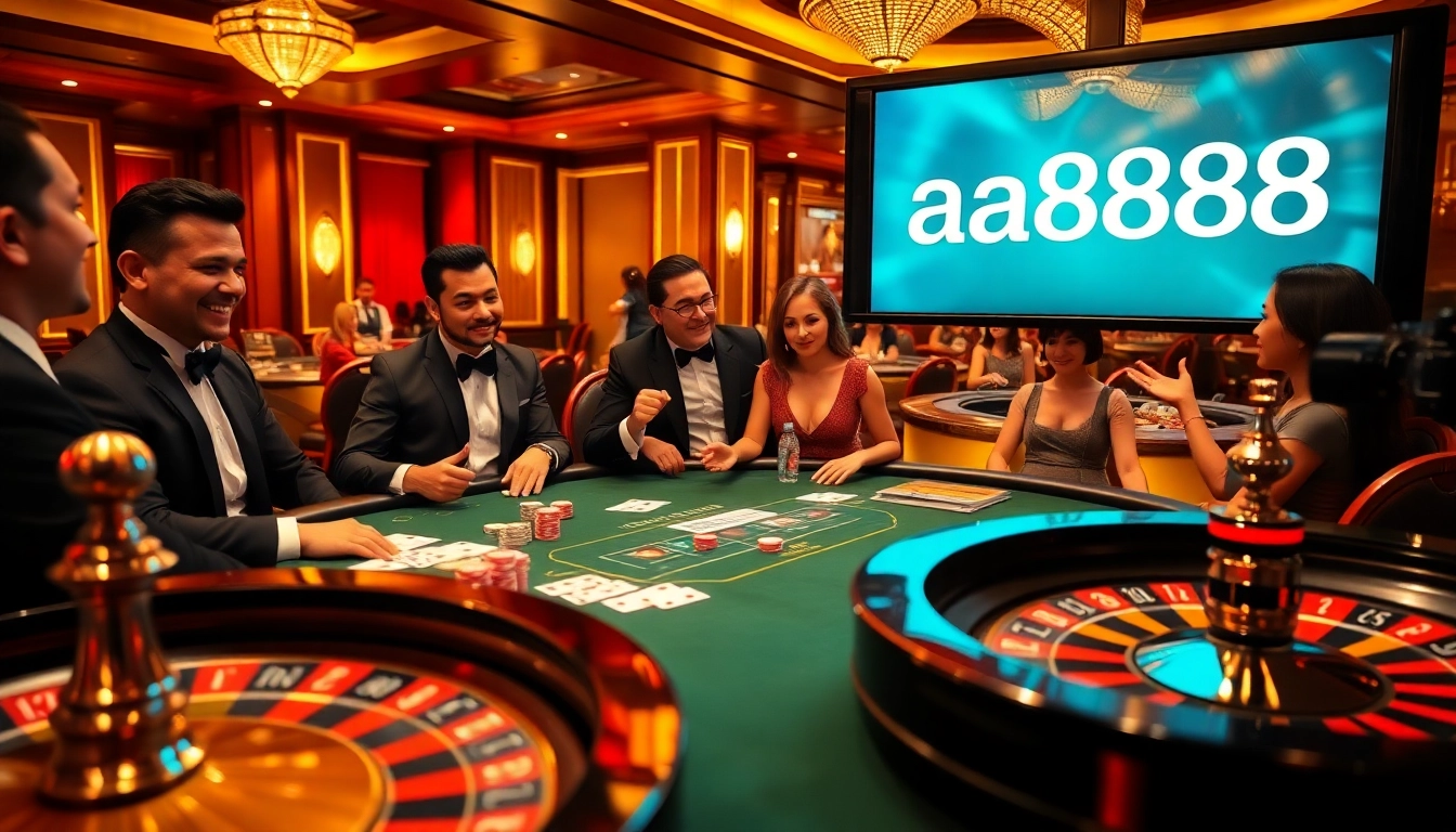 Aproveitando um jogo em uma mesa de cassino luxuosa com o tema de jogo online aa888.