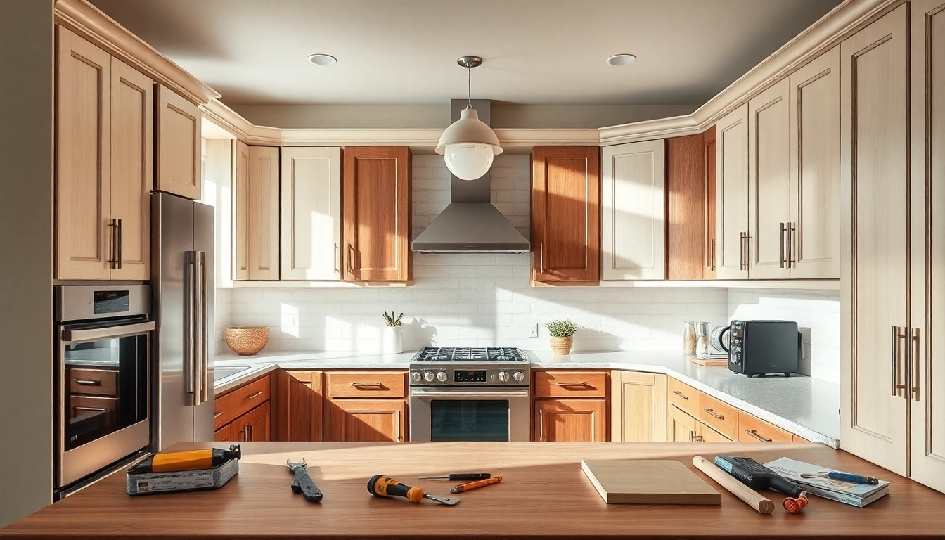 Cabinet Refacing Clearwater FL showcasing modernized kitchen cabinets with elegant finishes.