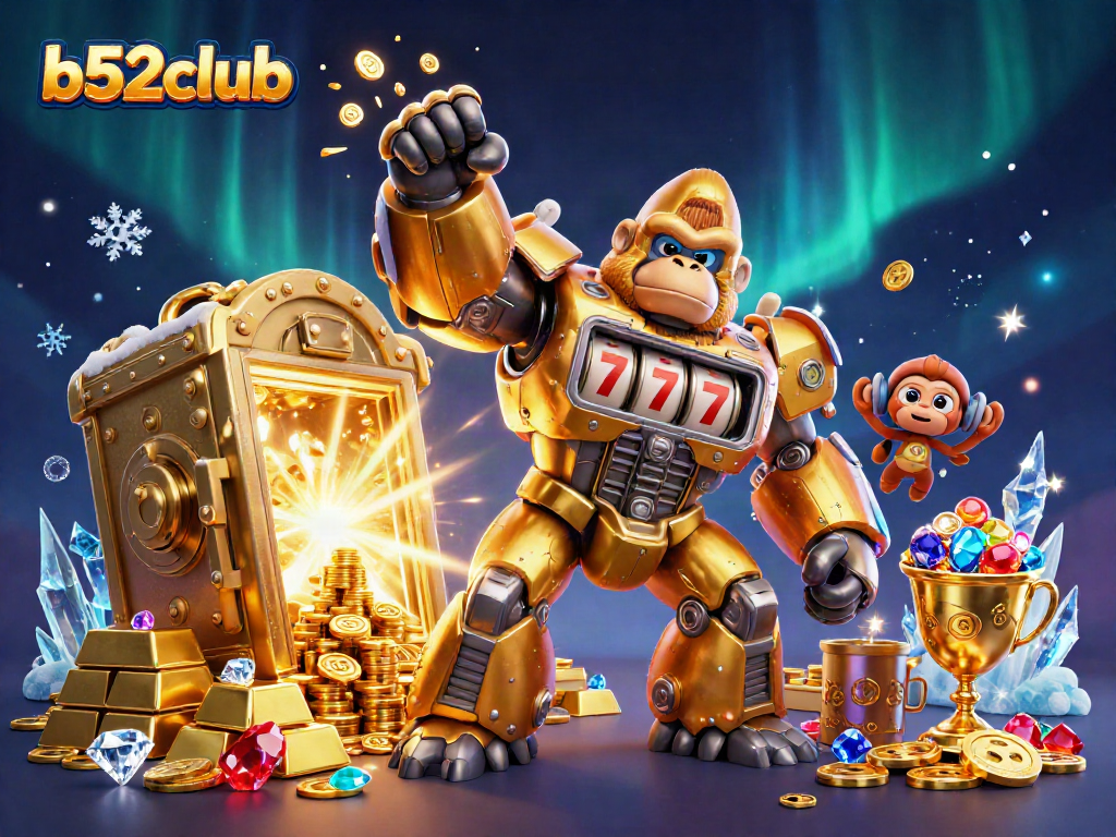 Experience the excitement of b52club with dynamic gaming action, showcasing thrilling rewards and vibrant details.