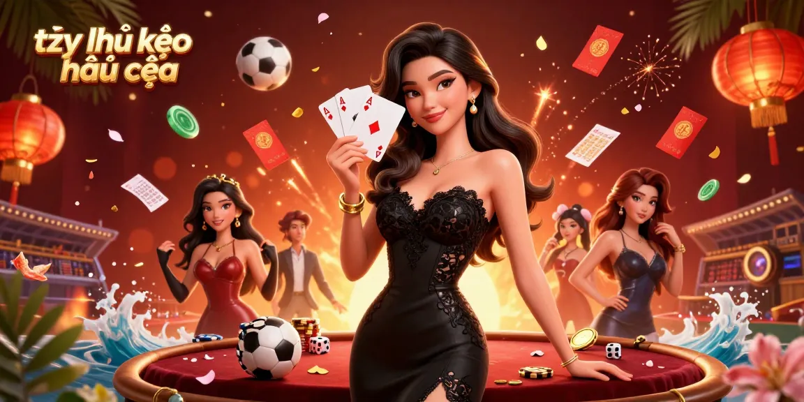 Engage with tỷ lệ kèo nhà cái for sports betting insights with a stylish Asian woman holding playing cards.