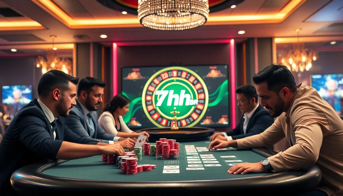 Experience the thrill of poker and gambling at 7hh.br.com with vibrant colors and professional gameplay.