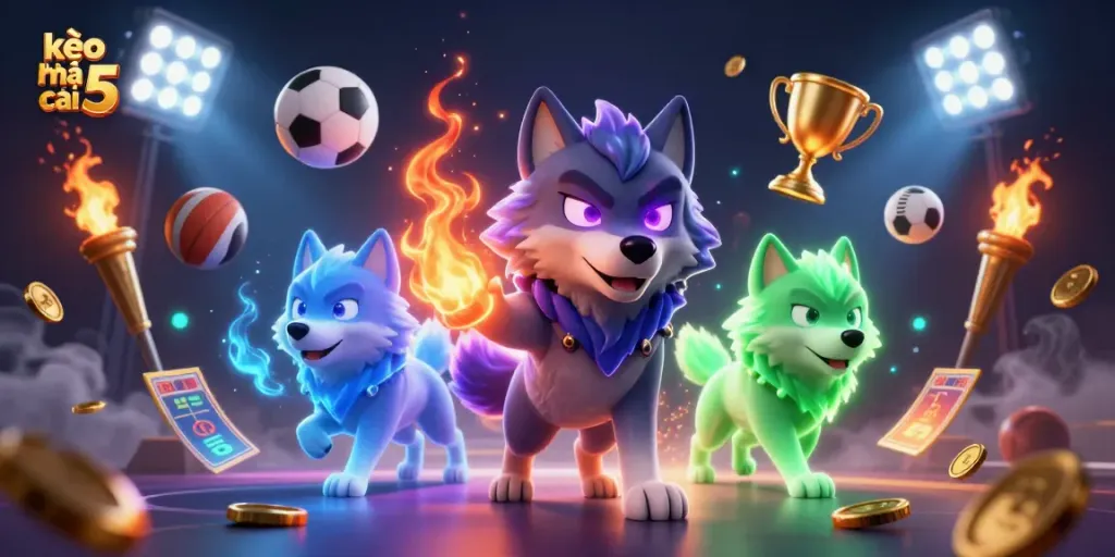 Place winning bets with kèo nhà cái 5, featuring dynamic sports scenes and engaging visuals.