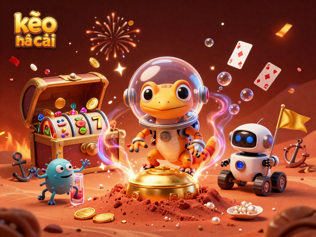Experience thrilling gameplay with kèo nhà cái in a vibrant 3D casino scene filled with treasure and excitement.