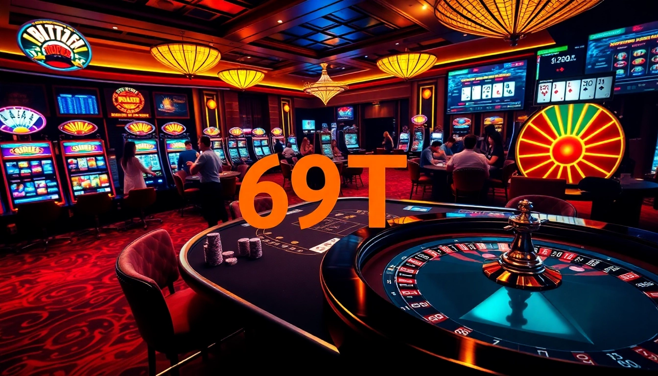 Sinta a emoção dos jogos de cassino com 69T em uma mesa de blackjack movimentada e cheia de emoção.