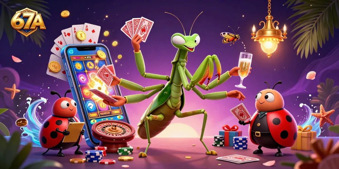 Experience thrilling adventures at 67A with a vibrant gambling scene featuring charismatic characters and dynamic games.