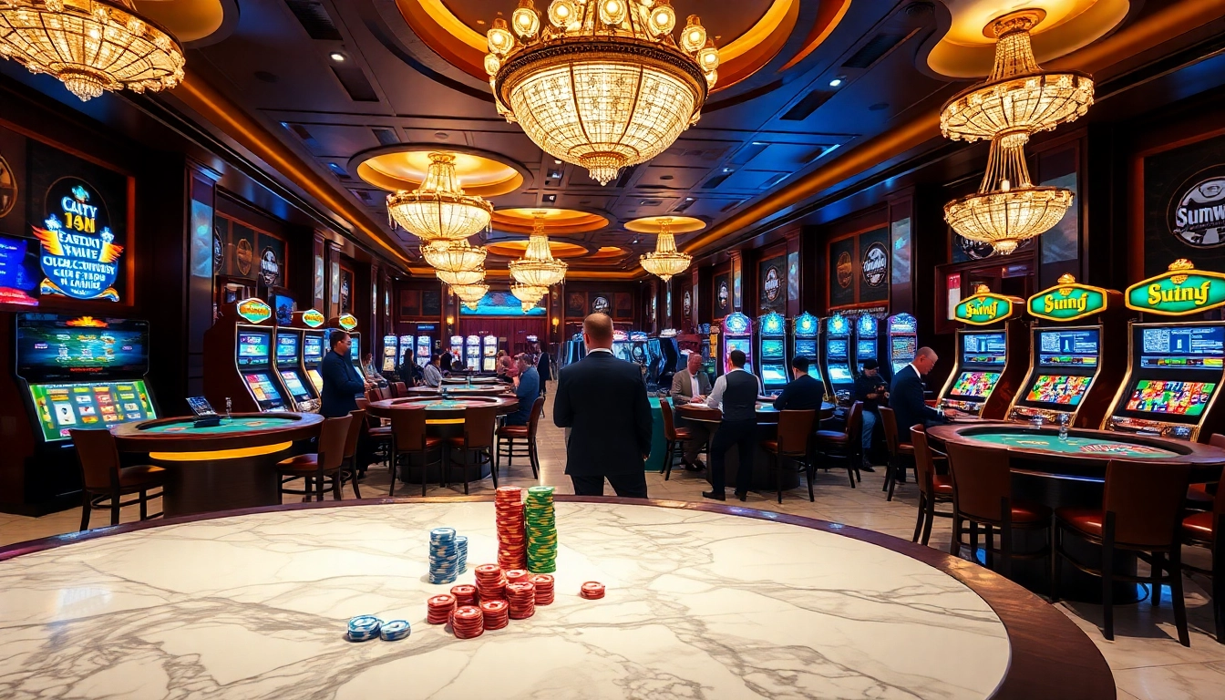 Experience the thrill of Sunwin as players engage at luxurious casino tables, enhancing their winning strategies.