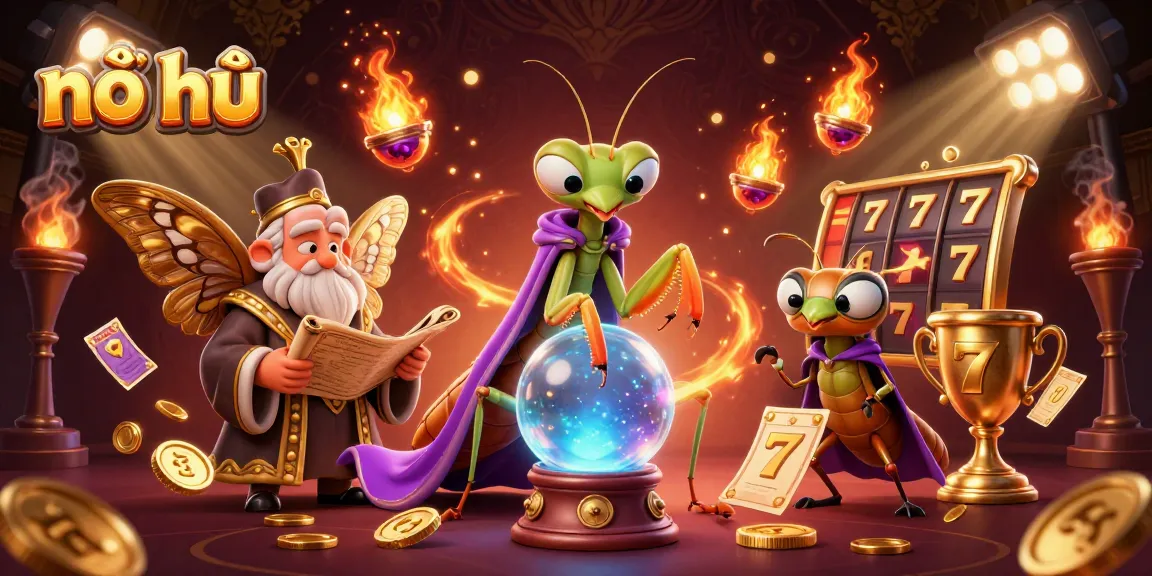 Engage with nổ hũ slots as characters explore casino rewards with vibrant game dynamics.