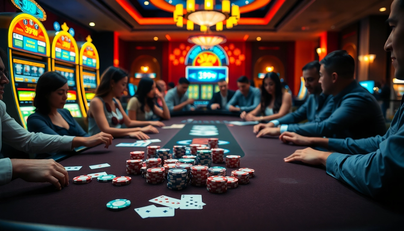 Experience thrilling gameplay at 399w with vibrant casino tables and exciting slot machines.