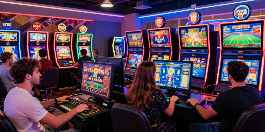 Nohuwin online gaming experience with players enjoying diverse casino games in a vibrant virtual environment.