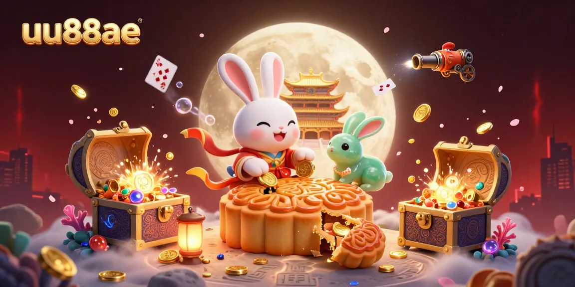 Win big at uu88ae with an exhilarating scene of mythical moon rabbits and casino treasures!