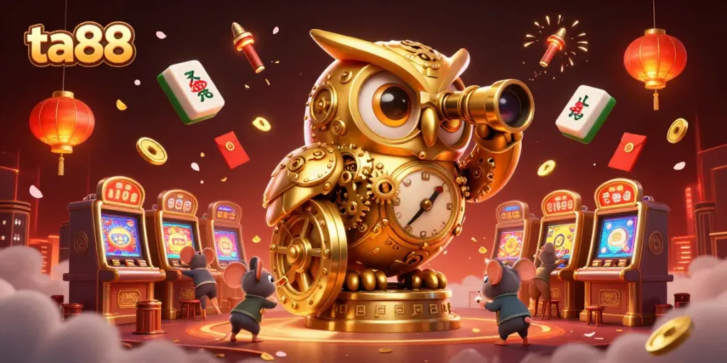 Experience thrilling gameplay with ta88 in a vibrant 3D casino scene alive with excitement and energy.