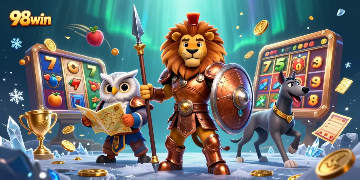 Engage with thrilling slot adventures at 98win with the Spartan lion and golden treasures.