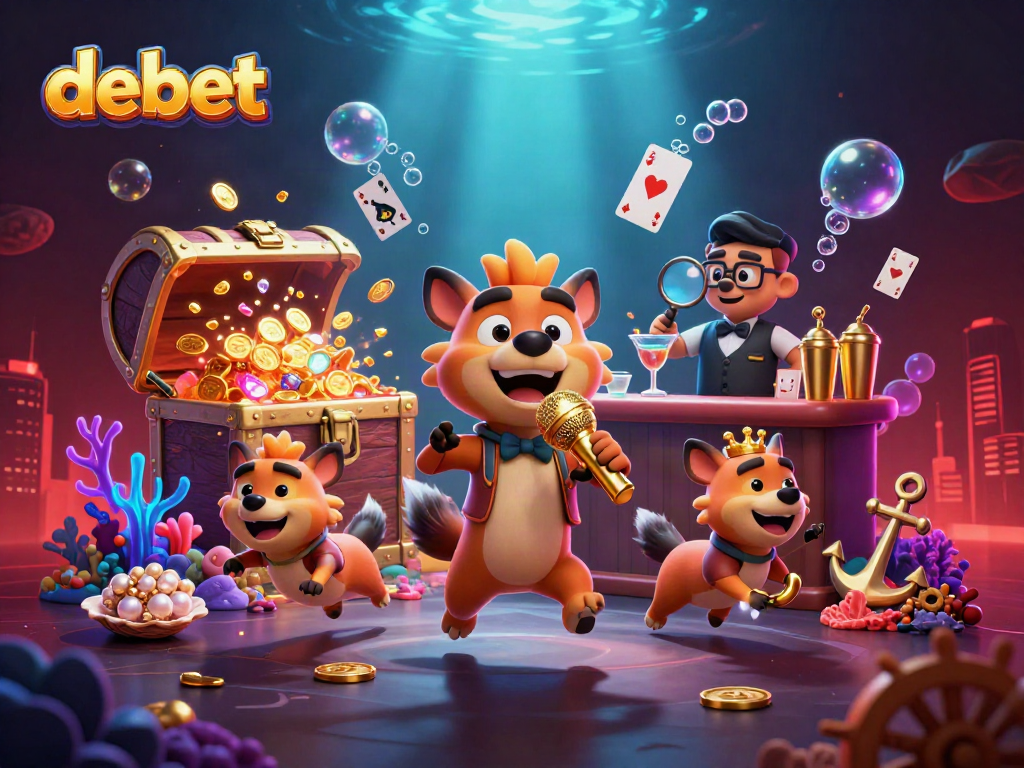 Join the fun at Debet's comedy casino with hyenas as bartenders, performers, and bouncers.