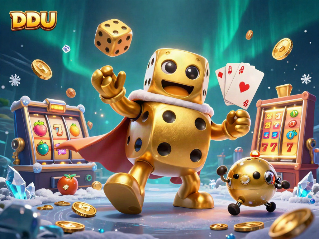 Players engage with DDUU through an exciting array of slot games and golden dice elements.