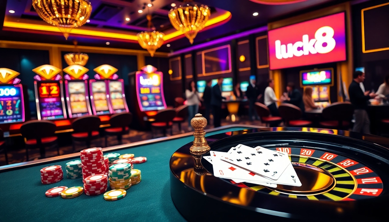Intently engaging in a vibrant casino scene, luck8 invites players to explore betting options.