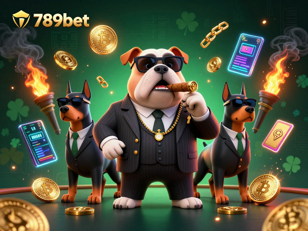 Engage with 789bet's thrilling casino atmosphere featuring a bulldog mafia boss and dynamic elements.