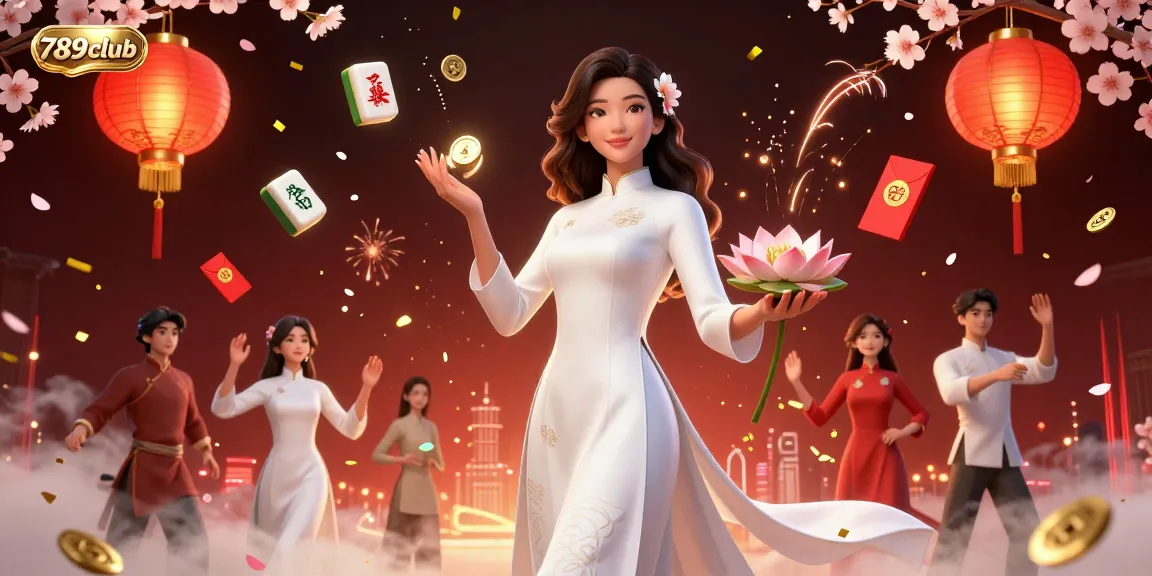 Engage with 789club's dynamic casino experience featuring Asian elegance and festive gambling elements.