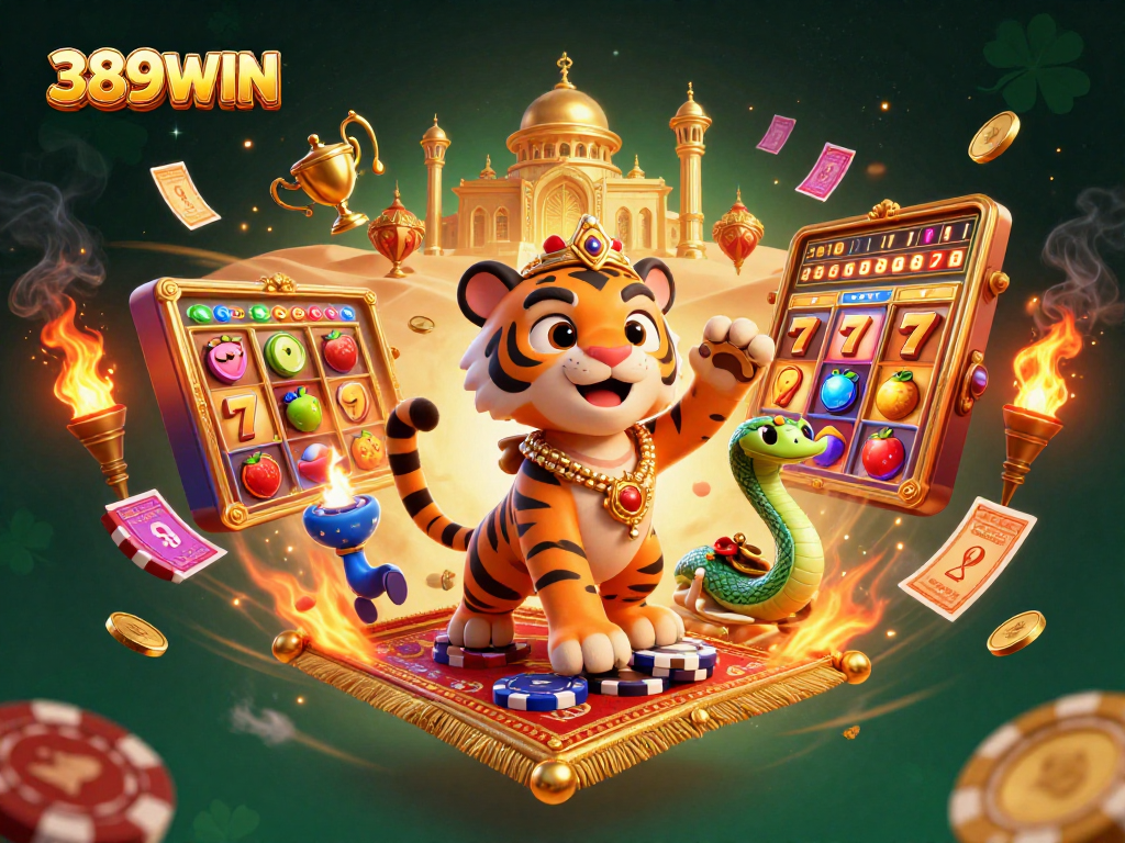 Experience the thrills of 389WIN with the vibrant magical sultan and engaging casino elements.