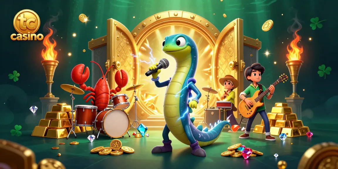 Experience excitement at a btc casino with a vibrant underwater scene featuring dynamic characters and treasures.