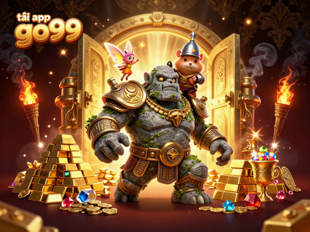 Tải app go99 to explore thrilling 3D casino adventures with treasures and magic
