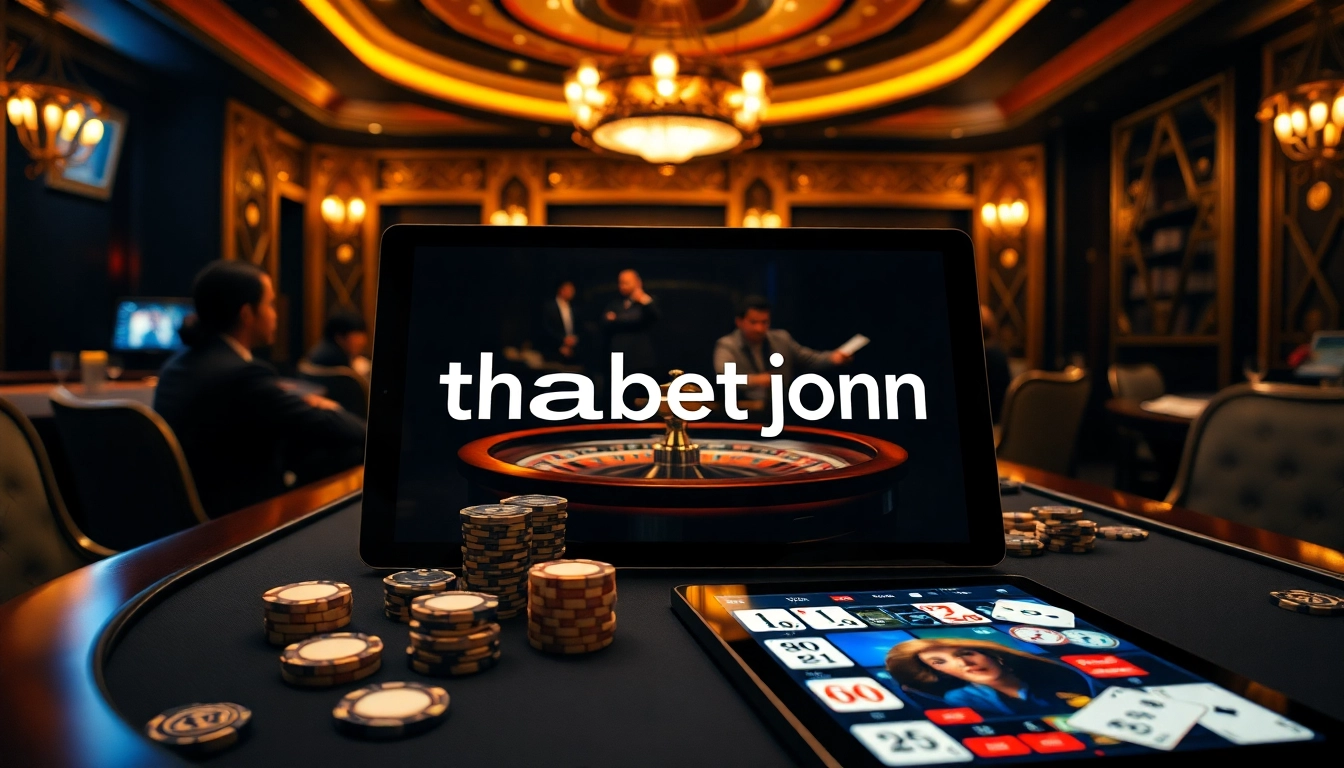 thabet john participates in an exciting high-stakes poker game with vibrant casino decor.